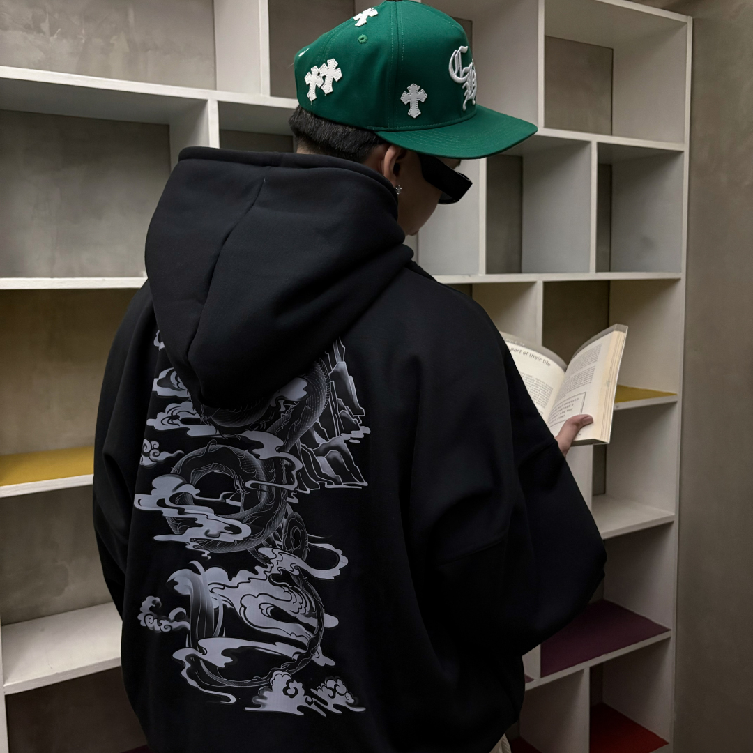 Black Dragon Oversized Hoodie